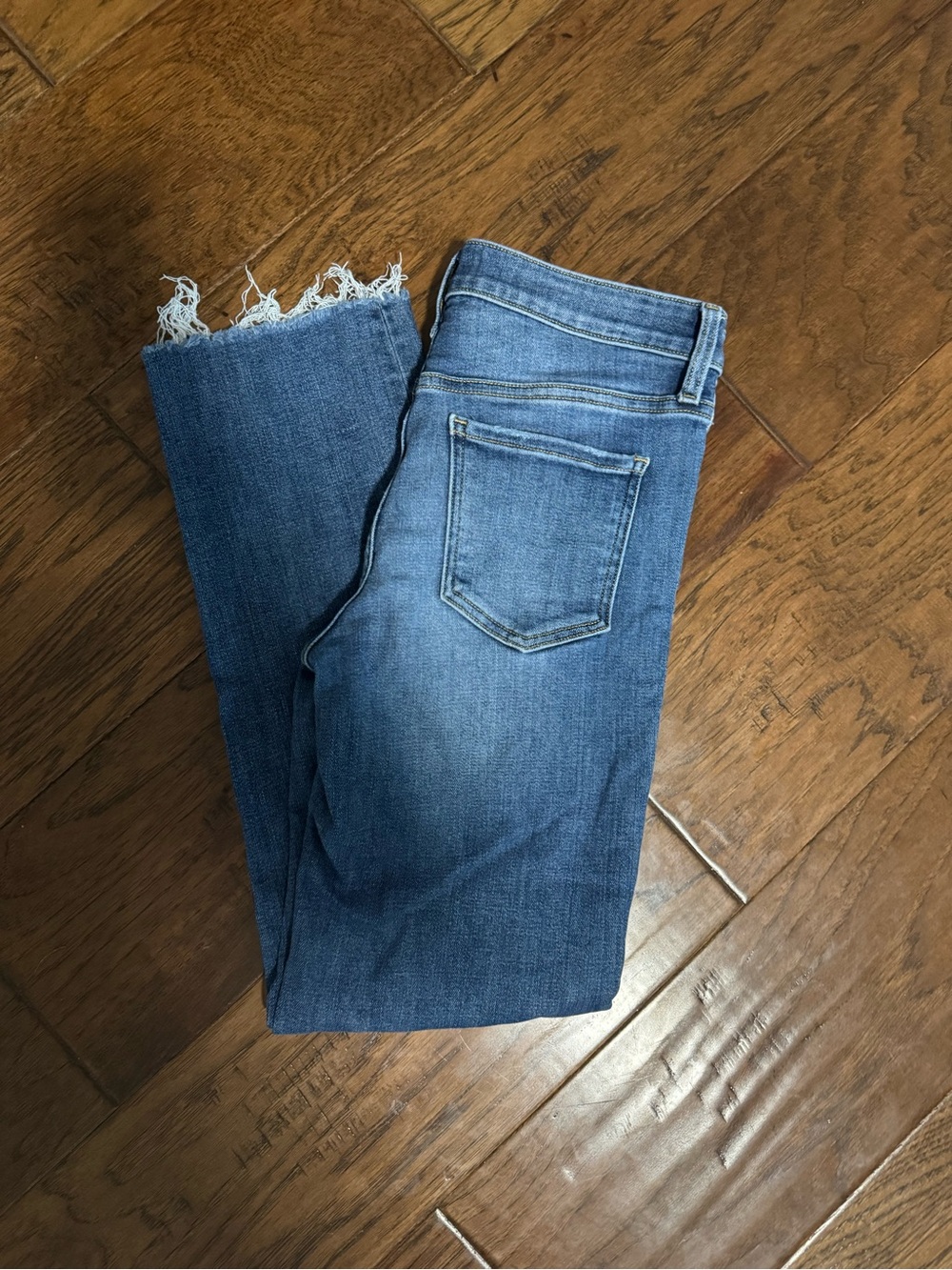 Harper Heritage Classic Blue Women's Frayed Hem Jeans